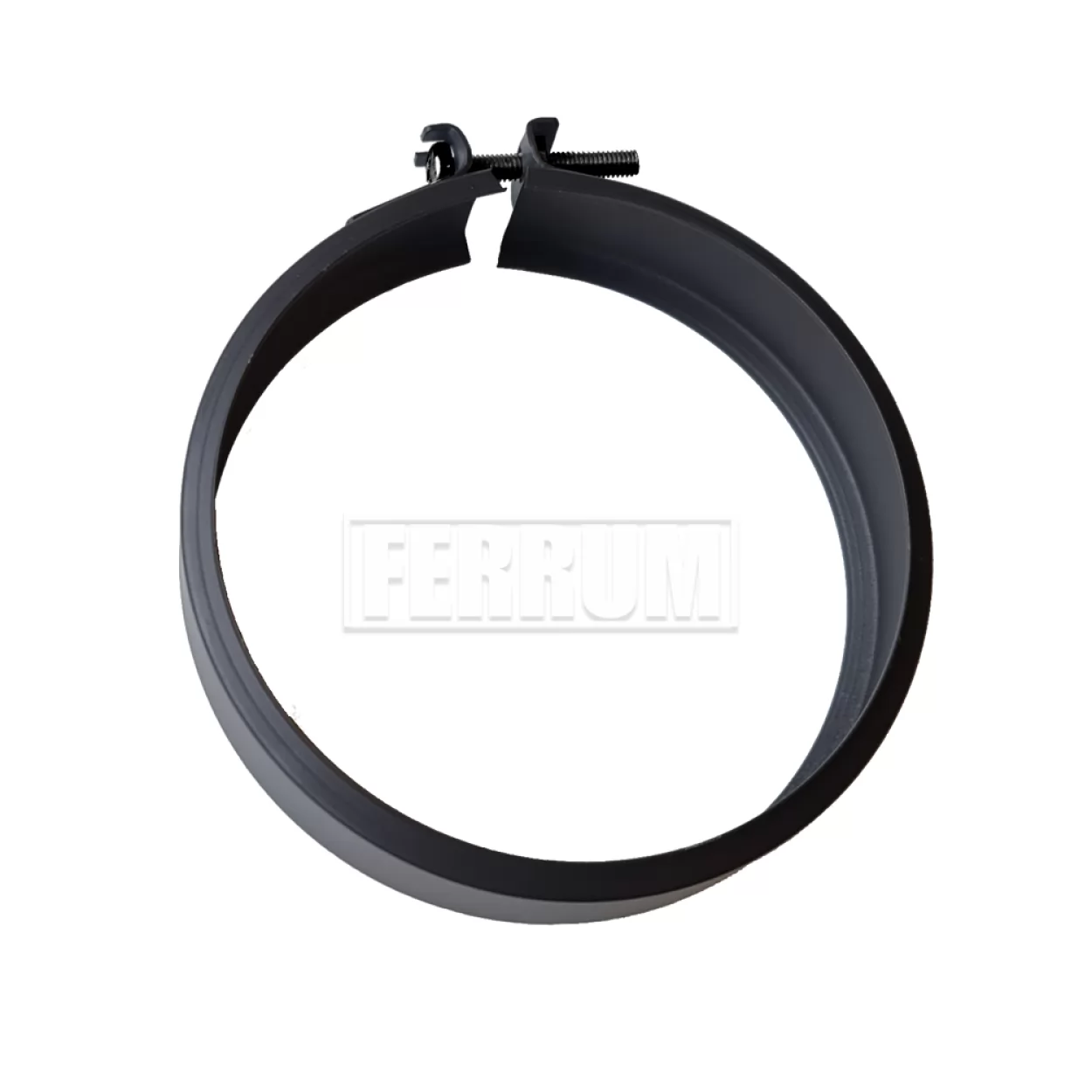 хомут обжимной (430/0,5 мм / эмаль /600° черная) ф115 blackside (ferrum)