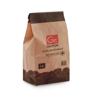 уголь березовый grifon 3 кг