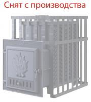 чугунная печь для бани gfs зк-45 в сетке (техно лит) до 45 м3