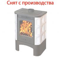 печь-камин бавария изразец с чугунной плитой арка бежевая экокамин