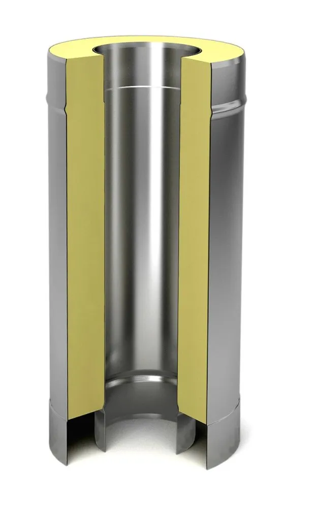 дымоход утепленный тмф нерж/нерж/1,0мм ф115/215мм l=0,5м